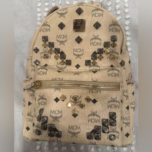 MCM Visetos Stark Studded Backpack